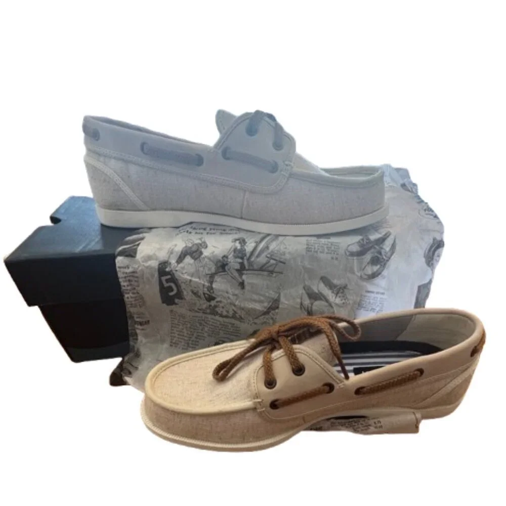 Sperry tan boat shoe original 2-eye model tan & beige canvas, Size 9 Tan New